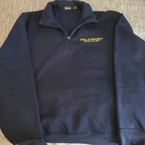 Polo Sport Ralph Lauren Quarter Zip Half Zip Blue Navy Sweatshirt Large L